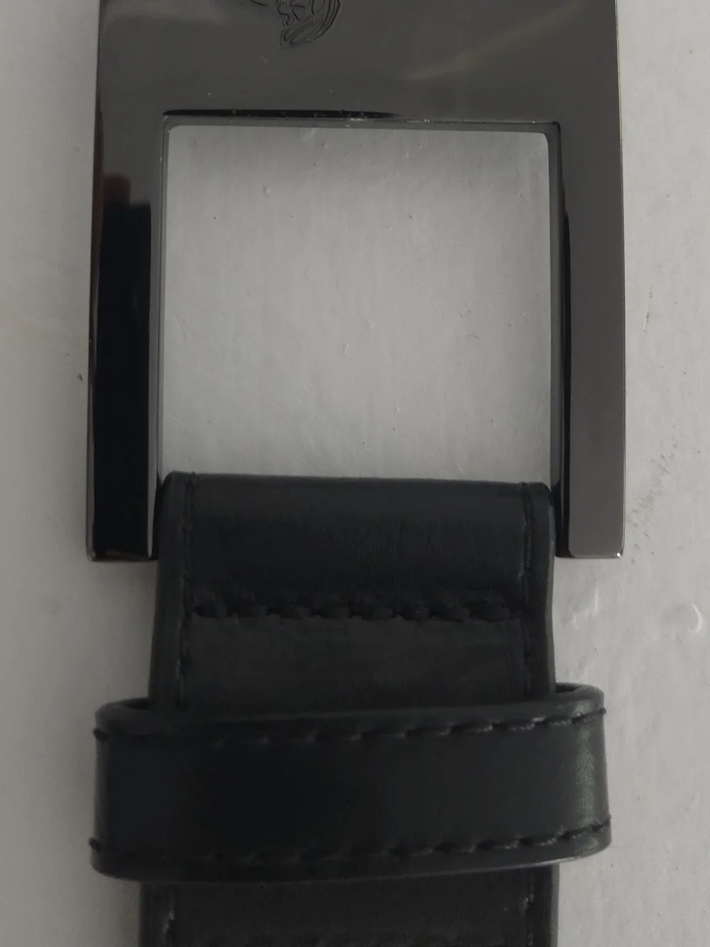 Versace Collection Vera Pelle Black Leather Belt 90/105 Size: 36” Used